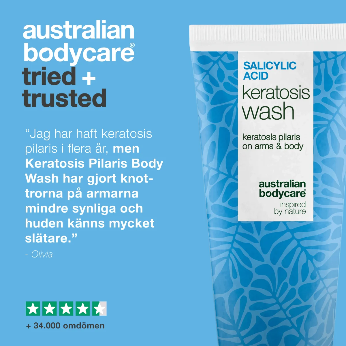 Keratosis Pilaris Duschtvål – mot keratosis pilaris och torr hud — Keratosis Pilaris Body Wash behandlar keratosis pilaris, torr och sträv hud. Med salicylsyra, niacinamid och glycerin för mjukare hud - Bild 6