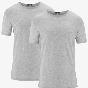 T-shirt FABIAN 2-pack gråmelerad