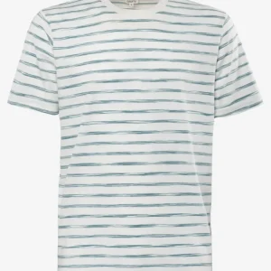T-shirt ODIN randig turkos